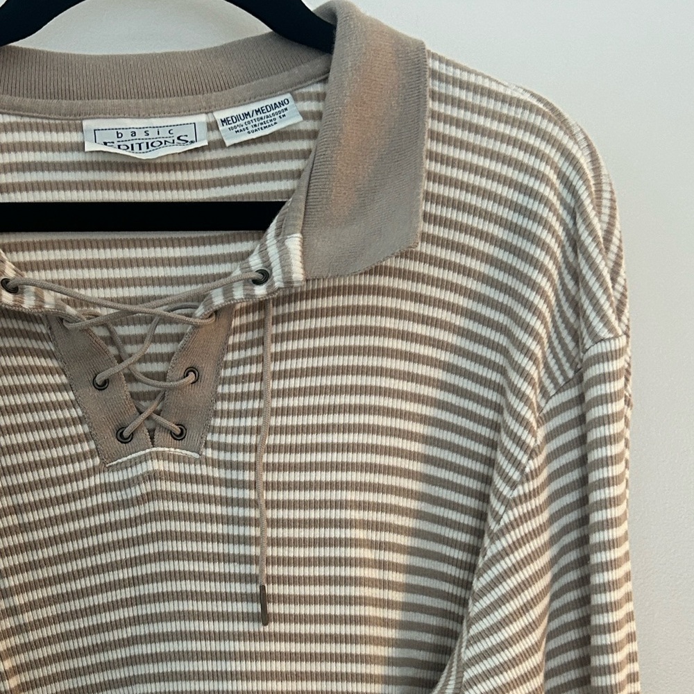 Y2K vintage Lace-Up collared Top
